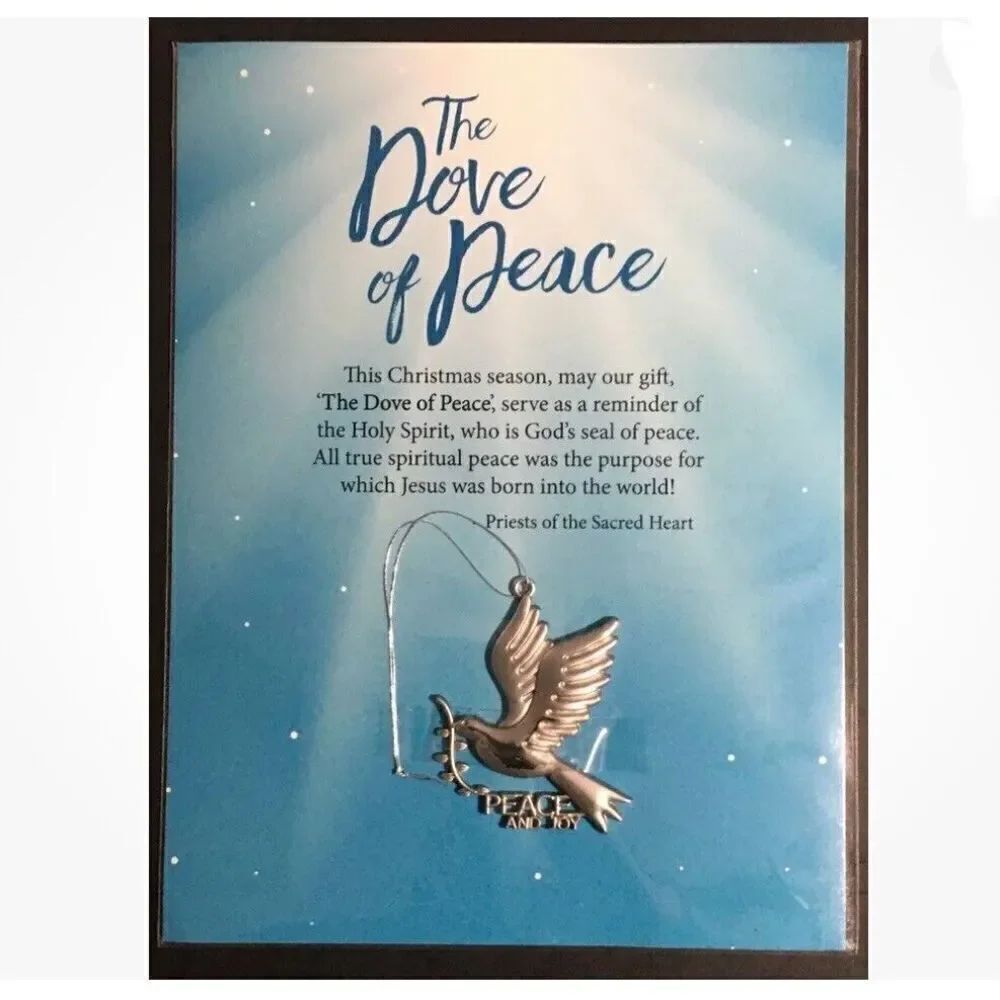NWT Religious Christmas Ornament The Dove of Peace, Priests of the Sacred Heart